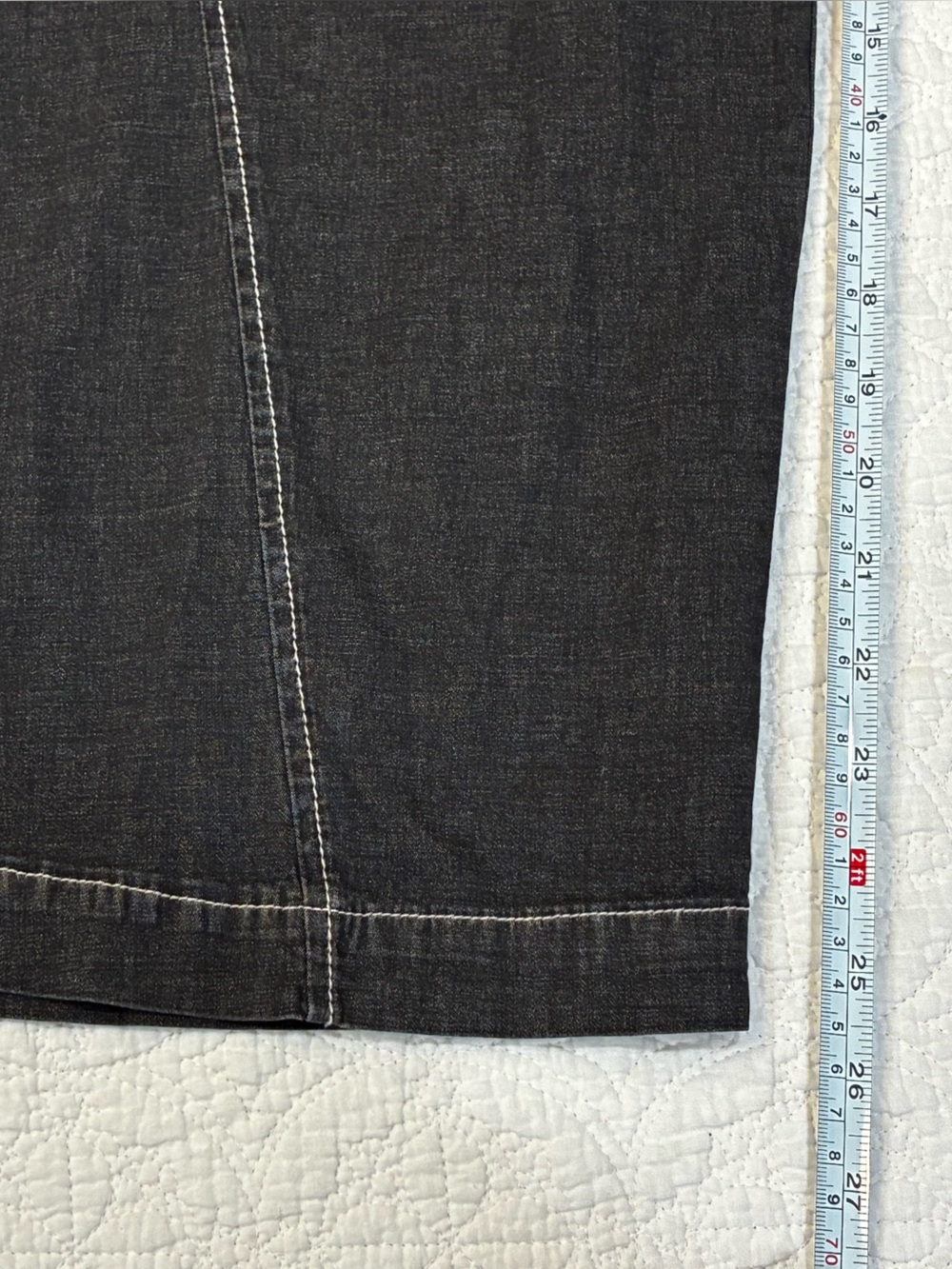 Alembika Denim Papaya Relaxed Barrel leg Pants Black Cotton Size 4(US 12-14) - Picture 11 of 13